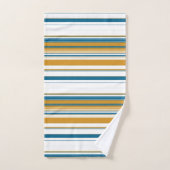 Gelbe und weiße Streifen Badhandtuch Set (Handtuch)