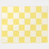Gelbe und weiße Streifen Fleecedecke (Vorderseite (Horizontal))