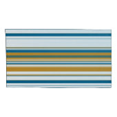 Gelbe und weiße Streifen Kissenbezug (Rückseite-Rechts)