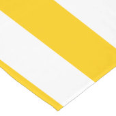 Gelbe und weiße Streifen Kurzer Tischläufer (Ecke)