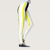 Gelbe und weiße Streifen Leggings (Rechts)