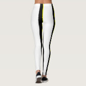 Gelbe und weiße Streifen Leggings (Rückseite)