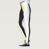 Gelbe und weiße Streifen Leggings (Links)