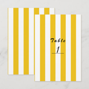 Gelbe und weiße Streifen Moderne gestreifte Tischn Einladung