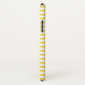 Gelbe und weiße Streifen Personalisierter Name Case-Mate iPhone Hülle (Hinten/Rechts)