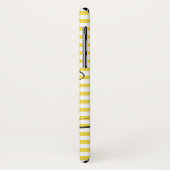 Gelbe und weiße Streifen Personalisierter Name Case-Mate iPhone Hülle (Hinten/Links)