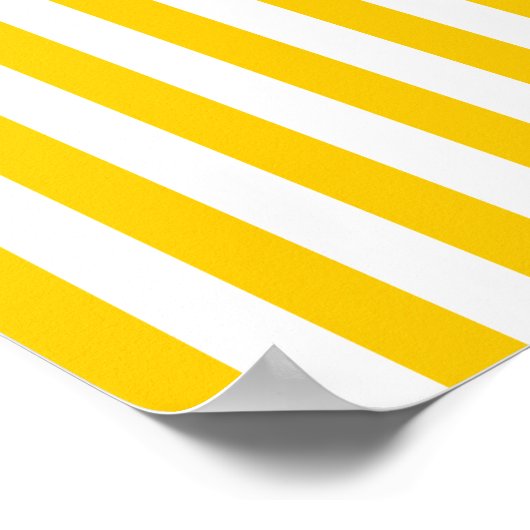 Gelbe und weiße Streifen Poster (Ecke)