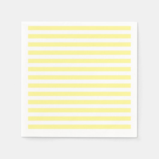 Gelbe und weiße Streifen Serviette (Vorderseite)