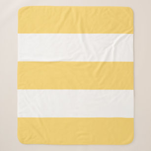 Gelbe und weiße Streifen Sherpadecke