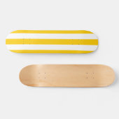 Gelbe und weiße Streifen Skateboard (Horizontal)