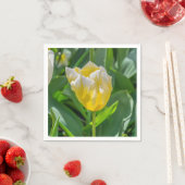 Gelbe und weiße Tulpe Serviette (Beispiel)