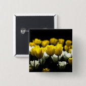 Gelbe und weiße Tulpen Button (Vorne & Hinten)