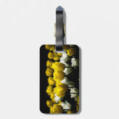 Gelbe und weiße Tulpen Gepäckanhänger (Rückseite vertikal)