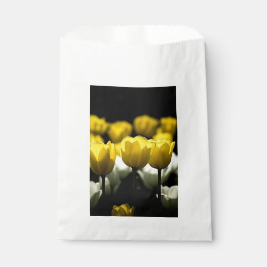 Gelbe und weiße Tulpen Geschenktütchen (Vorderseite)
