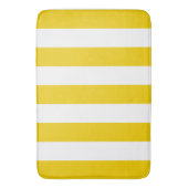 Gelbe und weiße vertikale Streifen Badematte (Vorderseite Vertikal)