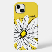 Gelbe und weiße weiße, weißliche Daisy mit benutze Case-Mate iPhone Hülle (Rückseite)