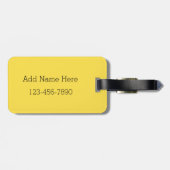 Gelbe und weiße weiße, weißliche Daisy mit benutze Gepäckanhänger (Rückseite horizontal)