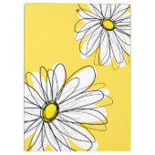 Gelbe und weiße weiße, weißliche Daisy mit benutze Klemmbrett (Rückseite)