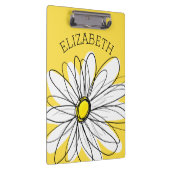 Gelbe und weiße weiße, weißliche Daisy mit benutze Klemmbrett (Rechts)