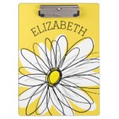 Gelbe und weiße weiße, weißliche Daisy mit benutze Klemmbrett (Vorderseite)