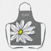 Gelbe und weiße weiße, weißliche Daisy mit benutze Schürze (Vorderseite)