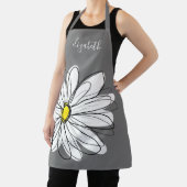 Gelbe und weiße weiße, weißliche Daisy mit benutze Schürze (InSitu)