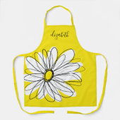 Gelbe und weiße weiße, weißliche Daisy mit benutze Schürze (Vorderseite)