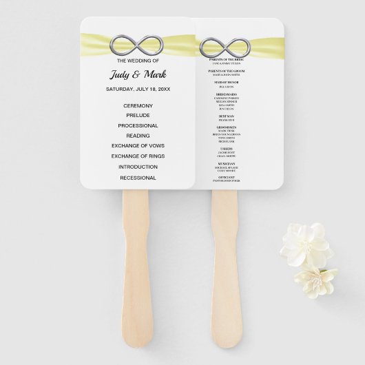 Gelbe Unendlichkeitspillover Fächer (Vorne und Hinten)