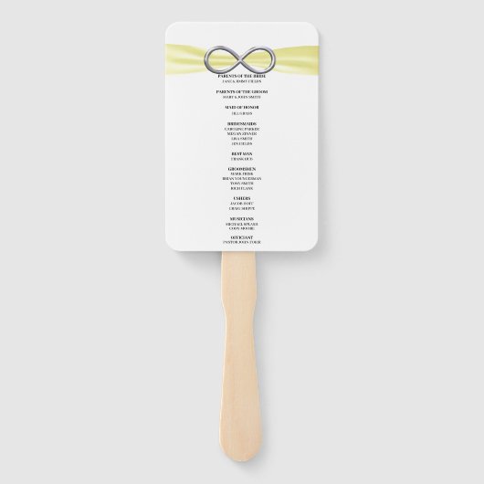 Gelbe Unendlichkeitspillover Fächer (Rückseite)