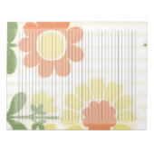 Gelbe Uni Retro Orange Mitte Jahrhundert Notizblock (Vorderseite)