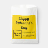 Gelbe Unternehmensmarke; Valentine; Papiertüte Geschenktütchen (Vorderseite)