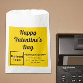 Gelbe Unternehmensmarke; Valentine; Papiertüte Geschenktütchen