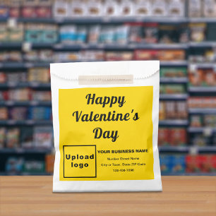 Gelbe Unternehmensmarke; Valentine; Papiertüte Geschenktütchen