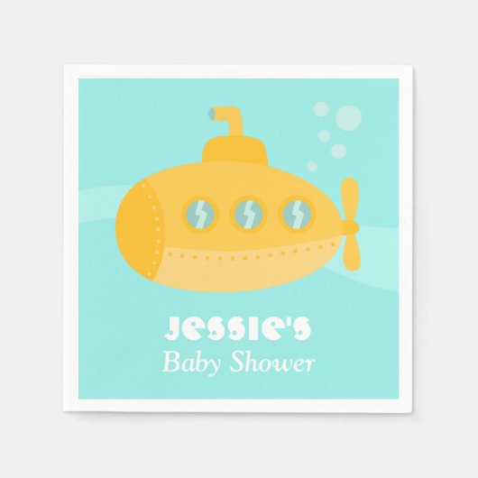 Gelbe Unterwasser-Babydusche Serviette (Vorderseite)