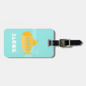 Gelbe Unterwasserkinder Personalisiert Gepäckanhänger (Vorderseite horizontal)