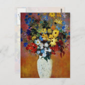 Gelbe Vase von Blume, Odilon Redon Blume Postkarte (Vorne/Hinten)