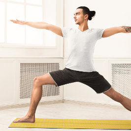 Gelbe Verankerungen Yogamatte