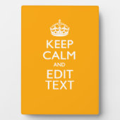 Gelbe Verkehrsdekoration Behalte Ruhe und Text Fotoplatte (Vorderseite)