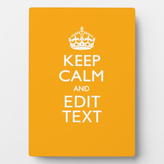 Gelbe Verkehrsdekoration Behalte Ruhe und Text Fotoplatte (Vorderseite)