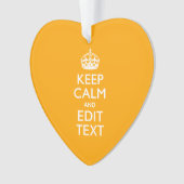 Gelbe Verkehrsdekoration Behalte Ruhe und Text Ornament (Vorderseite)