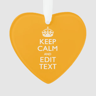 Gelbe Verkehrsdekoration Behalte Ruhe und Text Ornament