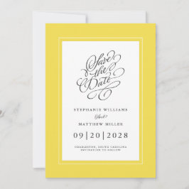 Gelbe Verlobung für Hochzeiten Save The Date