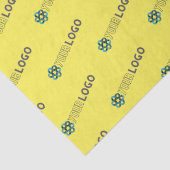 Gelbe Verpackung für das Logo für die Werbeaktion Seidenpapier (Detail)