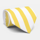 Gelbe vertikale Streifen Krawatte (Gerollt)