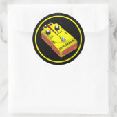 Gelbe Verzerrung Runder Aufkleber (Tasche)