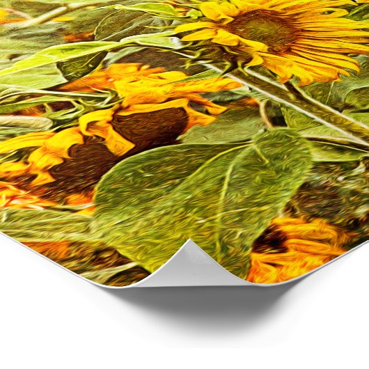 Gelbe Vintage Antike Poster (Ecke)