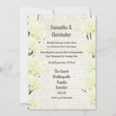 Gelbe Vintage Blumen Hochzeit Foto Einladung (Vorderseite)