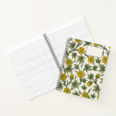 Gelbe Vintage-Blumenmuster Notizblock (Innenseite)