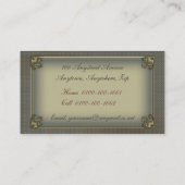 Gelbe Vintage englische Rose Visitenkarte (Rückseite)