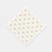 Gelbe Vintage-Fancy-Blumen-Party-Dessert Serviette (Ecke)